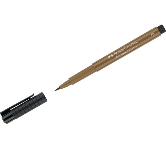 Капиллярная ручка Faber-Castell Pitt Artist Pen Brush цвет 180 натуральная умбра, кистевая 167480 1