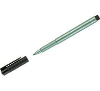 Капиллярная ручка Faber-Castell Pitt Artist Pen Metallic зеленый металлик, 1.5 мм 167394