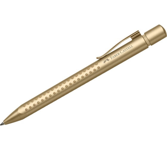 Шариковая автоматическая ручка Faber-Castell Grip Edition XB синий, 1.4 мм, золотой корпус 144171 1