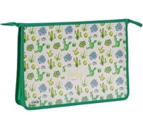 Папка для тетрадей ArtSpace Lovely cactus 2 отделения, А4, пластик, на молнии ПТ-83-2_29502