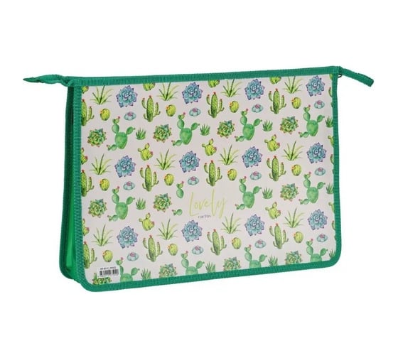 Папка для тетрадей ArtSpace Lovely cactus 2 отделения, А4, пластик, на молнии ПТ-83-2_29502