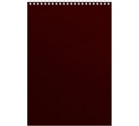 Блокнот Альт Офис 1 A4, 60 листов, бордовый, в клетку, на спирали, 200х290 мм 61350