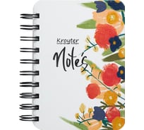 Бизнес-тетрадь Kroyter Flowers А6, 180 листов, разноцветная, в точку, на спирали, 120х145 мм 1169779