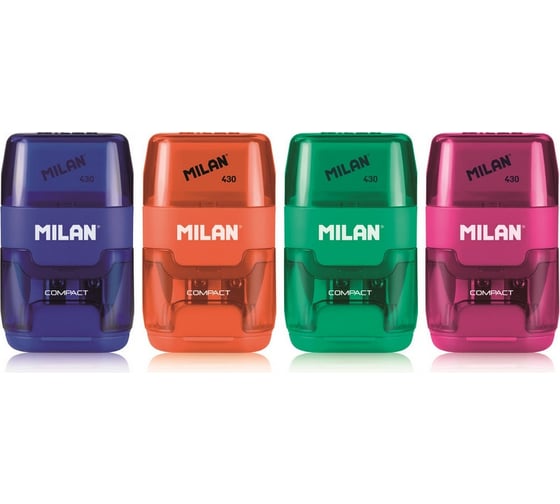 Ластик-точилка Milan Compact в ассортименте 1032916