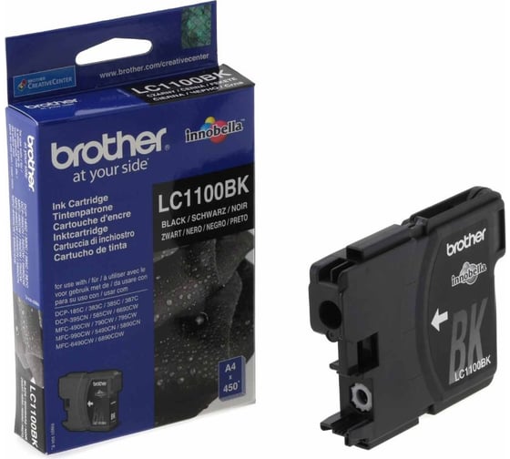 Струйный картридж Brother чёрный для DCP-385C, MFC-250C, MFC-990CW LC1100BK 1