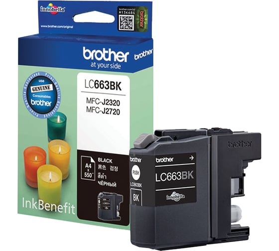 Струйный картридж Brother чёрный LC663BK 1