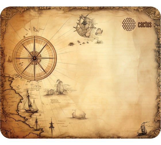 Коврик для мыши CACTUS Antique map 220x180x2 мм CS-MP-P08XS 2075296