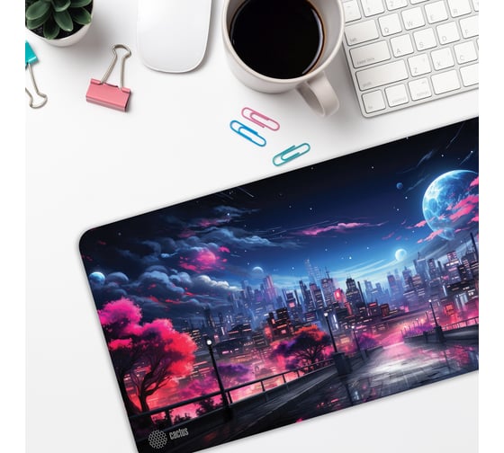 Коврик для мыши CACTUS Fantasy space 900x400x3 мм CS-MP-PRO14XXL 2075309