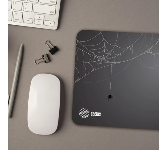 Коврик для мыши CACTUS Spider gray черный 250x200x3 мм CS-MP-D13S 2075306