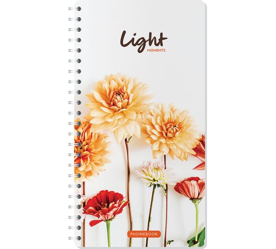 Телефонная книга OfficeSpace Цветы Light moments А5, 80 листов, на гребне, с высечкой Тк80г_25351