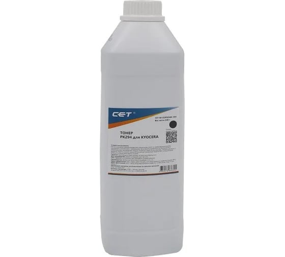 Тонер CET PK294 OSP0294C-500 черный бутылка 500гр. Kyocera Ecosys M5521cdn/M5526cdw/M6630cidn/P5021c 2088790 1