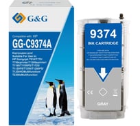 Картридж струйный G&G GG-C9374A серый 130 мл для HP HP Designjet T610, T770, T790eprinter, T1300epr 1861506