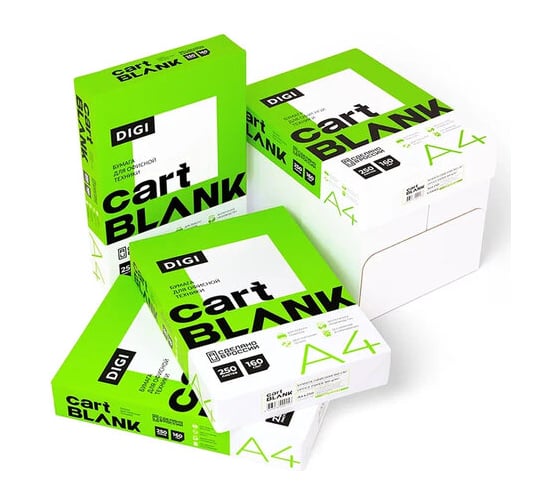 Бумага для цветной лазерной печати ОФИСМАГ А4, ПЛОТНАЯ 160 г/м2, 250 л, CARTBLANK DIGI, 145 % (CIE) 115262