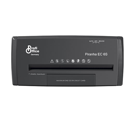 Уничтожитель документов ProfiOffice Piranha EC6S, фрагмент 6 мм 91938