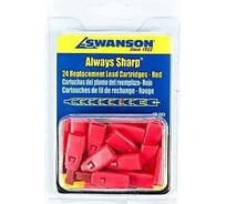 Грифели для карандаша Swanson Always Sharp красные, в упаковке CPLRED