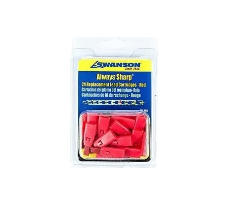 Грифели для карандаша Swanson Always Sharp красные, в упаковке CPLRED