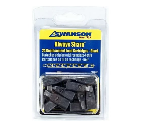 Грифели для карандаша Swanson Always Sharp чёрные, в упаковке CPLBLK