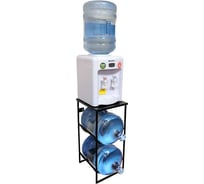 Подставка для 2 бутылок с водой Metall78.ru 19 л со столиком под кулер бутылочница цвет черный ПДБСТ2-9005