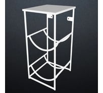 Подставка для 2 бутылок с водой Metall78.ru 19 л со столиком под кулер бутылочница цвет белый ПДБСТ2-9003