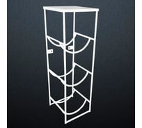 Подставка для 3 бутылок с водой Metall78.ru 19 л со столиком под кулер бутылочница цвет белый ПДБСТ3-9003