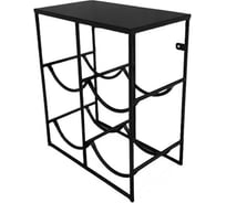 Подставка для 4 бутылок с водой Metall78.ru 19 л со столиком под кулер 2х2 бутылочница цвет черный ПДБСТ4-9005