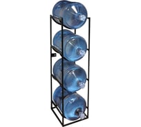 Подставка для 4 бутылок с водой Metall78.ru 19 л бутылочница цвет черный ПДБ4-9005