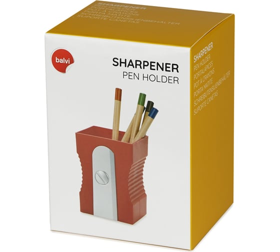 Подставка для канцелярских принадлежностей Balvi Sharpener красная 27414