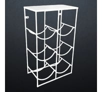 Подставка для 6 бутылок с водой Metall78.ru 19 л со столиком под кулер бутылочница цвет белый ПДБСТ6-9003