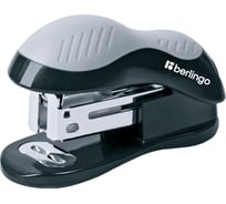 Мини-степлер BERLINGO Office Soft №24/6, 26/6 до 15 листов, черный H15001