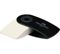 Прямоугольный ластик Faber-Castell Sleeve Mini 54х25х13 мм, черный пластиковый футляр 182410