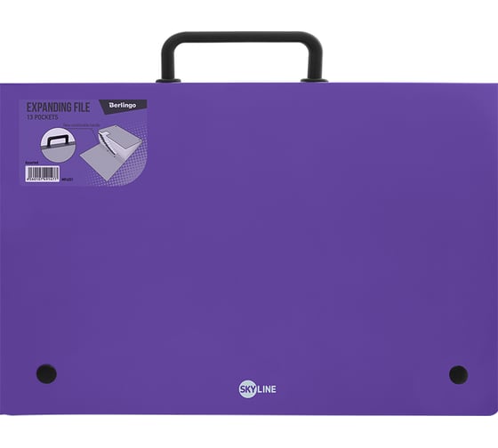 Папка-портфель Berlingo Skyline 13 отделений, А4, 328х285 мм, 700 мкм, фиолетовая MF4201_e 1