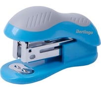 Мини-степлер BERLINGO Office Soft №24/6, 26/6 до 15 листов, синий H15005