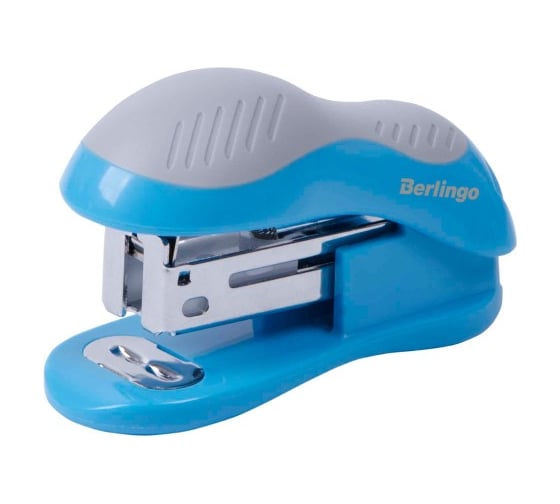 Мини-степлер BERLINGO Office Soft №24/6, 26/6 до 15 листов, синий H15005 1