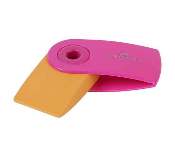 Прямоугольный ластик Faber-Castell Sleeve Mini 54х25х13 мм, пластиковый футляр, ассорти тренд цвета 182445