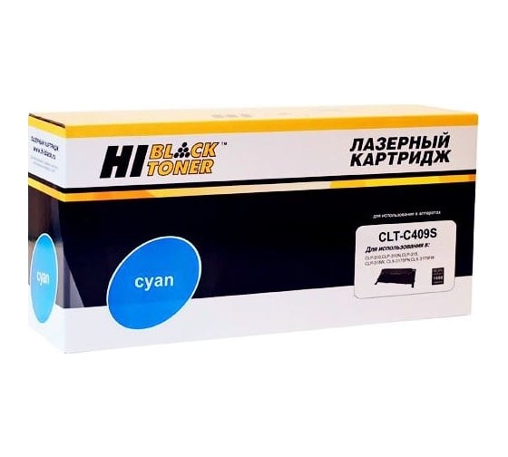 Тонер-картридж Hi-Black для Samsung CLP-310/315/CLX-3170fn/3175, C, 1K HB-CLT-C409S