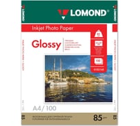 Фотобумага глянцевая ОФИСМАГ А4, 85 г/м2, односторонняя, 100 листов, LOMOND, 0102145 360942