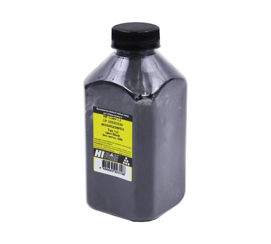 Тонер Hi-Black для HP CLJ CP3525/3530/4025/4525/M551, Тип 1.0, Bk, 220 г, банка HB-HP-CP3525T1.0-Bk-220G 1