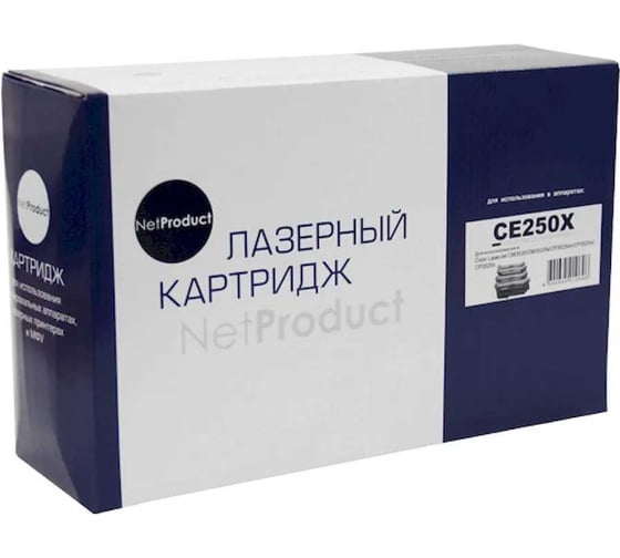 Картридж Netproduct для HP CLJ CP3525/CM3530, восстановленный, Bk, 10,5K N-CE250X 1