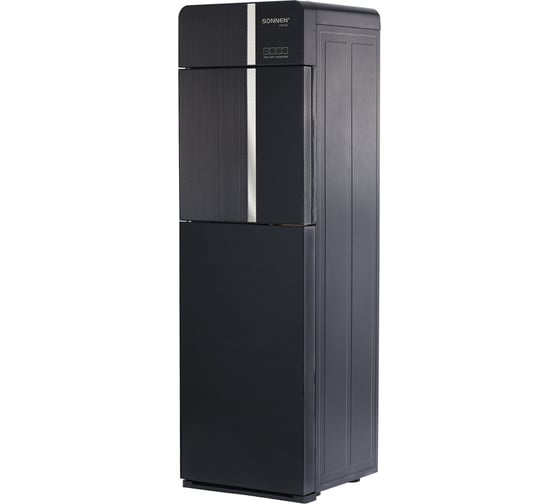 Кулер для воды SONNEN FSE-03BR, напольный, нагрев/охлаждение, нижняя загрузка, 3 крана, черный 455754