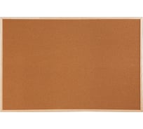 Пробковая доска OfficeSpace 100х150 см, деревянная рамка KK_26825