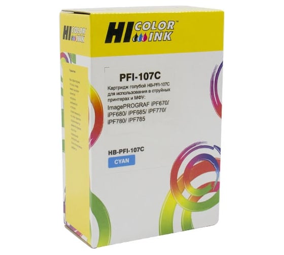 Картридж Hi-Black (PFI-107C) для Canon iPF680/685/780/785, C HB-CAN-PFI-107C-C