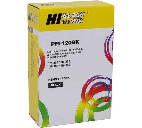 Картридж Hi-Black (PFI-120BK) для Canon TM-200/205/300/305, Black HB-CAN-PFI-120BK-Bk
