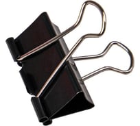 Зажим для бумаг Prof-Press черный 41 мм, набор 12 шт, в картонной коробке ЗК-4169