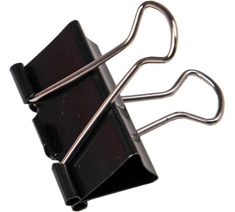 Зажим для бумаг Prof-Press черный 51 мм, набор 12 шт, в картонной коробке ЗК-4170