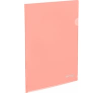 Жесткая непрозрачная папка-уголок BRAUBERG А4 цвет персиковый 0,15мм, PASTEL 272891