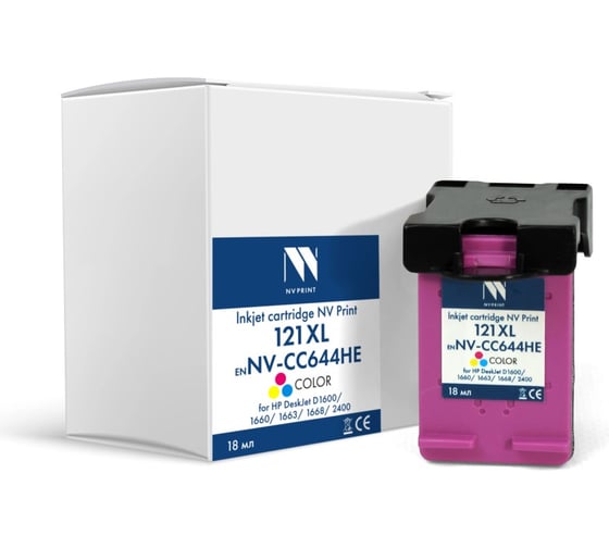 Струйный картридж NV Print NVP 121XL Color для HP DeskJet D1600/1660/1663/1668/2400 18 мл совместимый NV-CC644HE 1