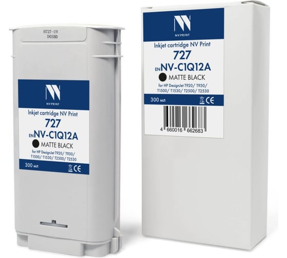 Струйный картридж NV Print 727 Matte Black для HP DesignJet T920/T930/T1500/T1530/T2500/T2530 300 мл совместимый NV-C1Q12A
