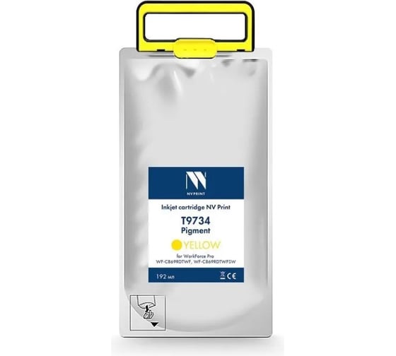 Струйный картридж NV Print T9734 Yellow для Epson WorkForce Pro WF-C869RDTWF RIPS, WF-C869RDTWFSW 22000 страниц совместимый NV-C13T973400