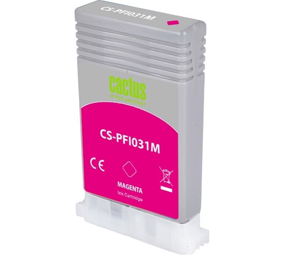 Картридж струйный CACTUS CS-PFI031M PFI-031M пурпурный пигмент 55 мл для Canon imagePROGRAF TM-240/340 2072038