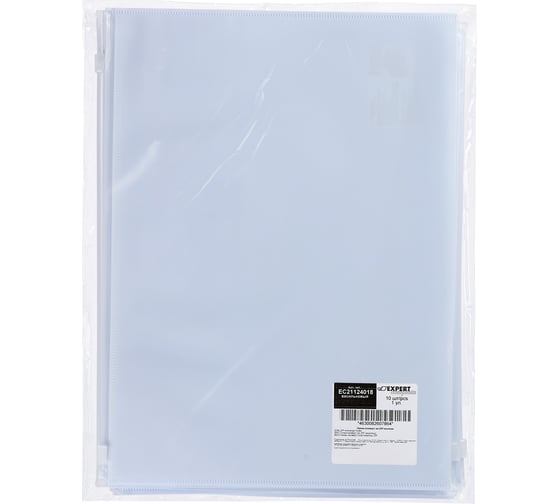 Папка-конверт Expert Complete 10 шт., на ZIP-молнии, A4, 180 мкм, диагональ, Trend Pastel, васильковый EC21124018 765718